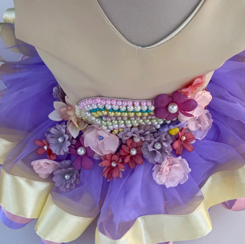 Pastel Rainbow Birthday Tutu Dress