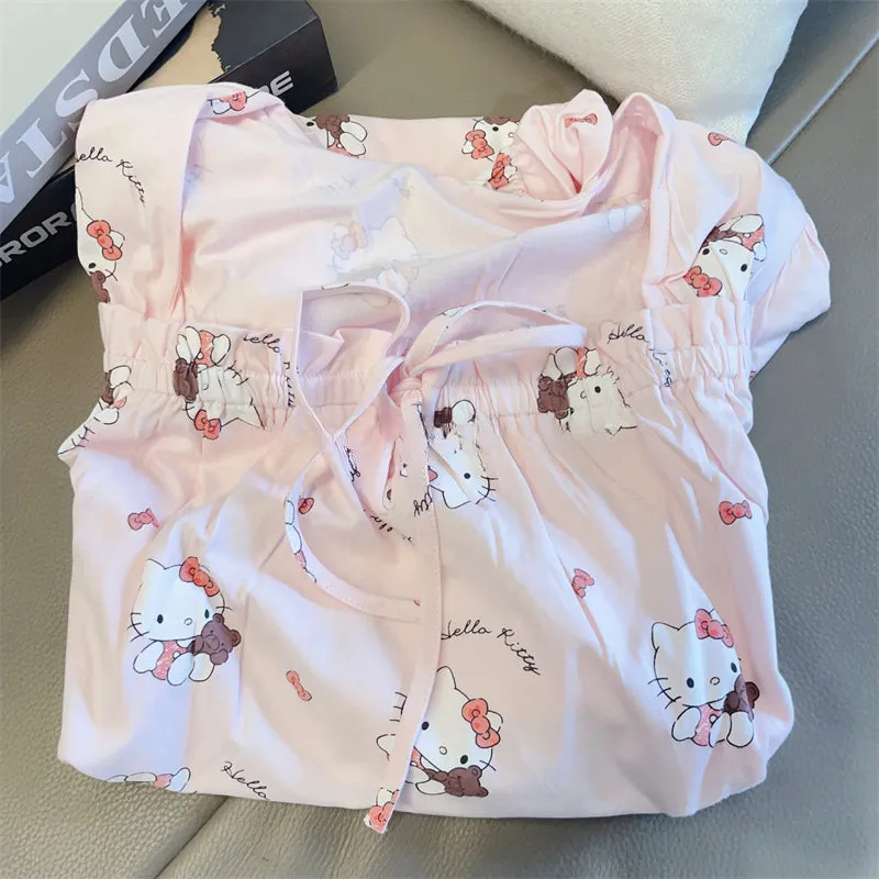 Pink Kitty Pajamas Dress KI473