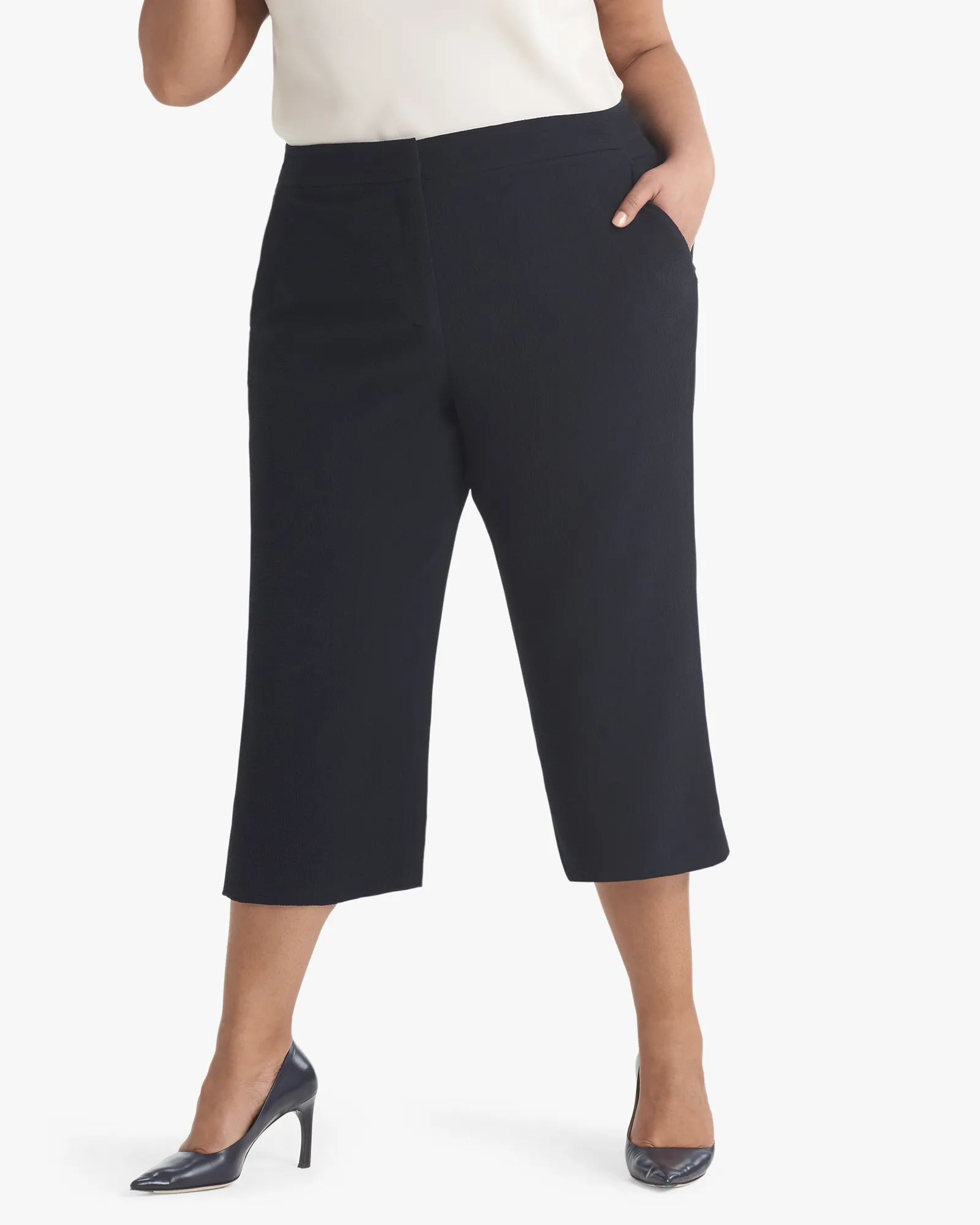 Pippa Crop Pant | Navy