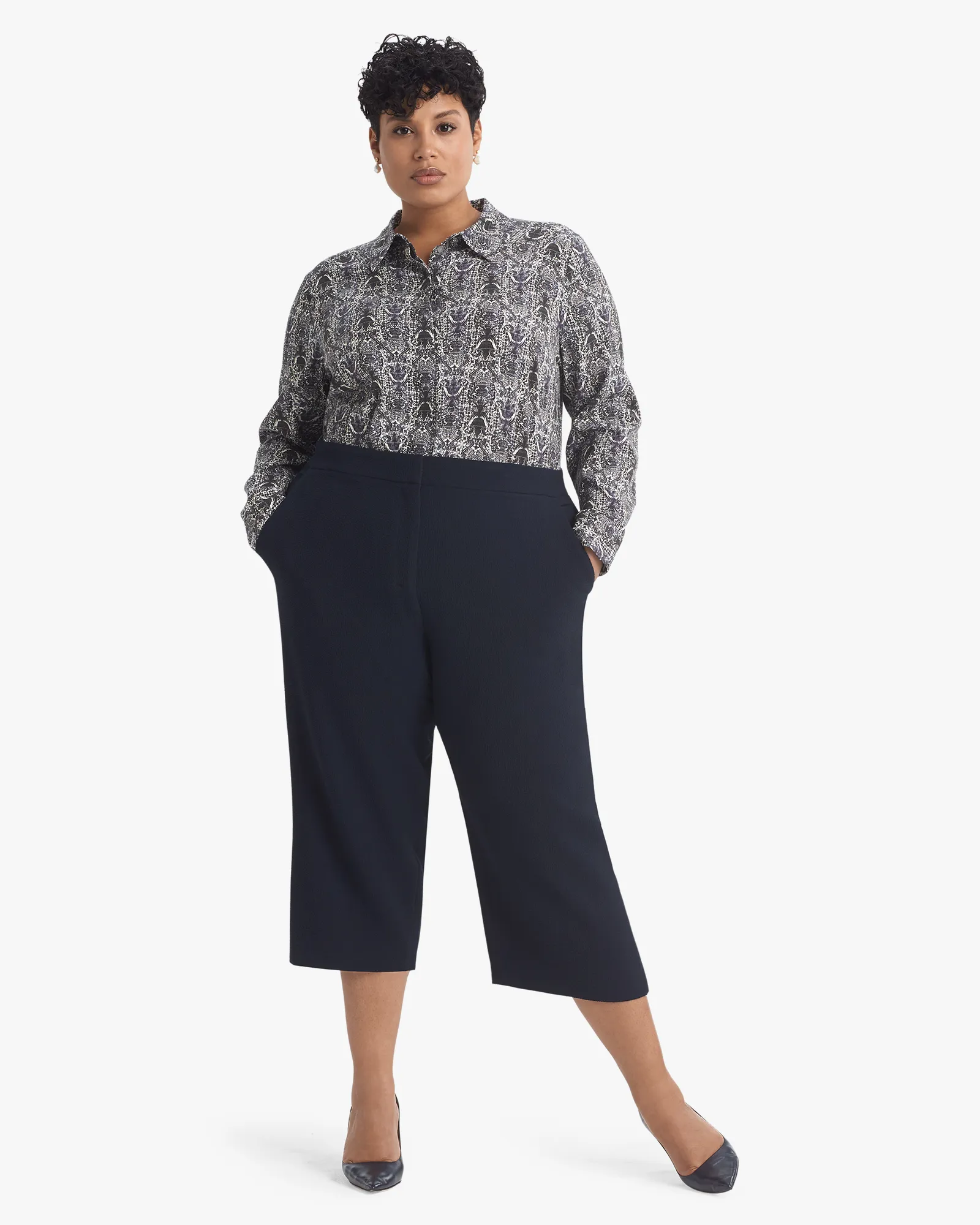 Pippa Crop Pant | Navy