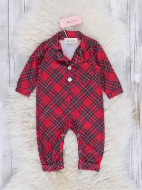 Red & Black Tartan Sleeper Pajamas