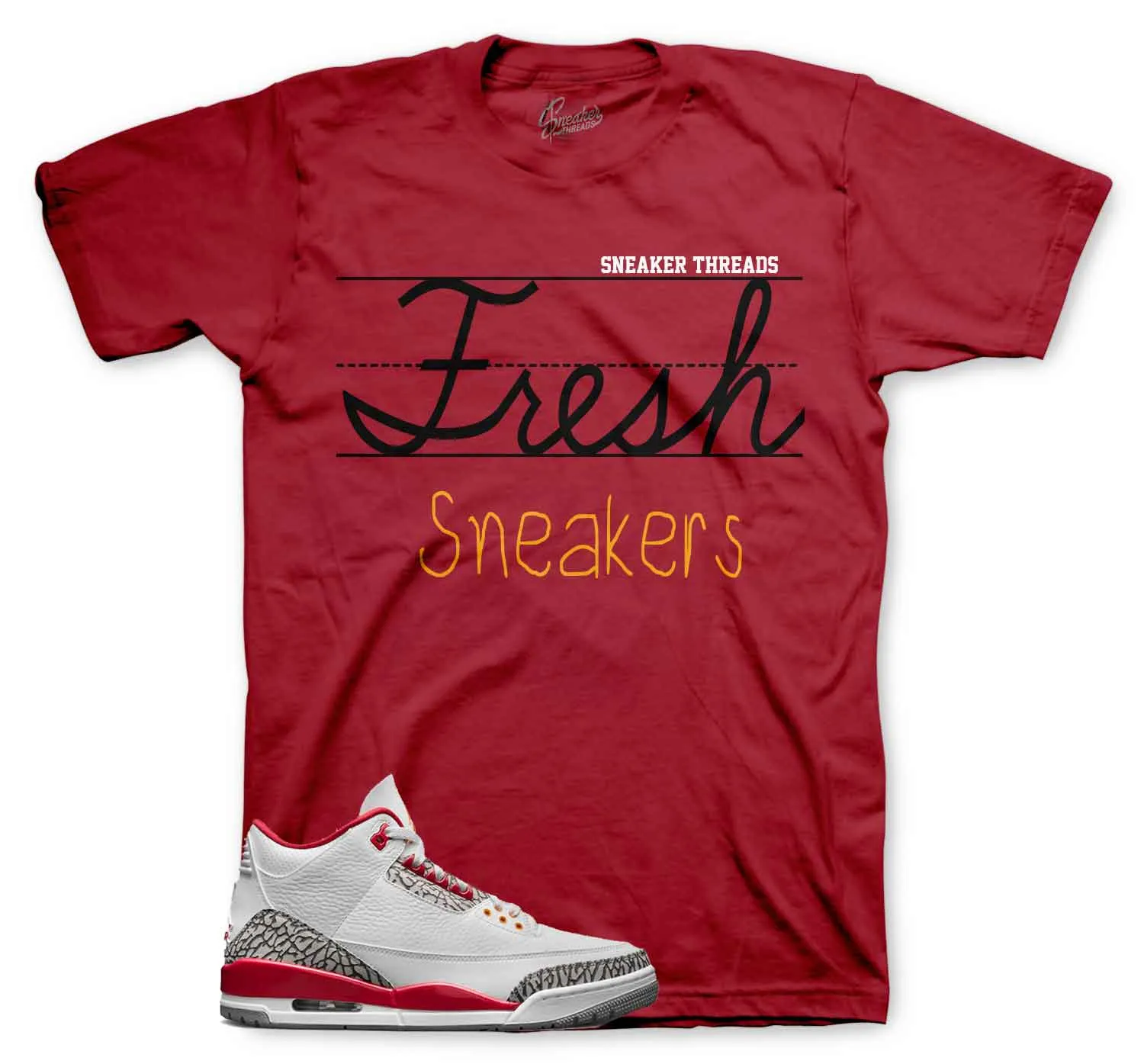 Retro 3 Cardinal Red Fresh Sneaker Shirt