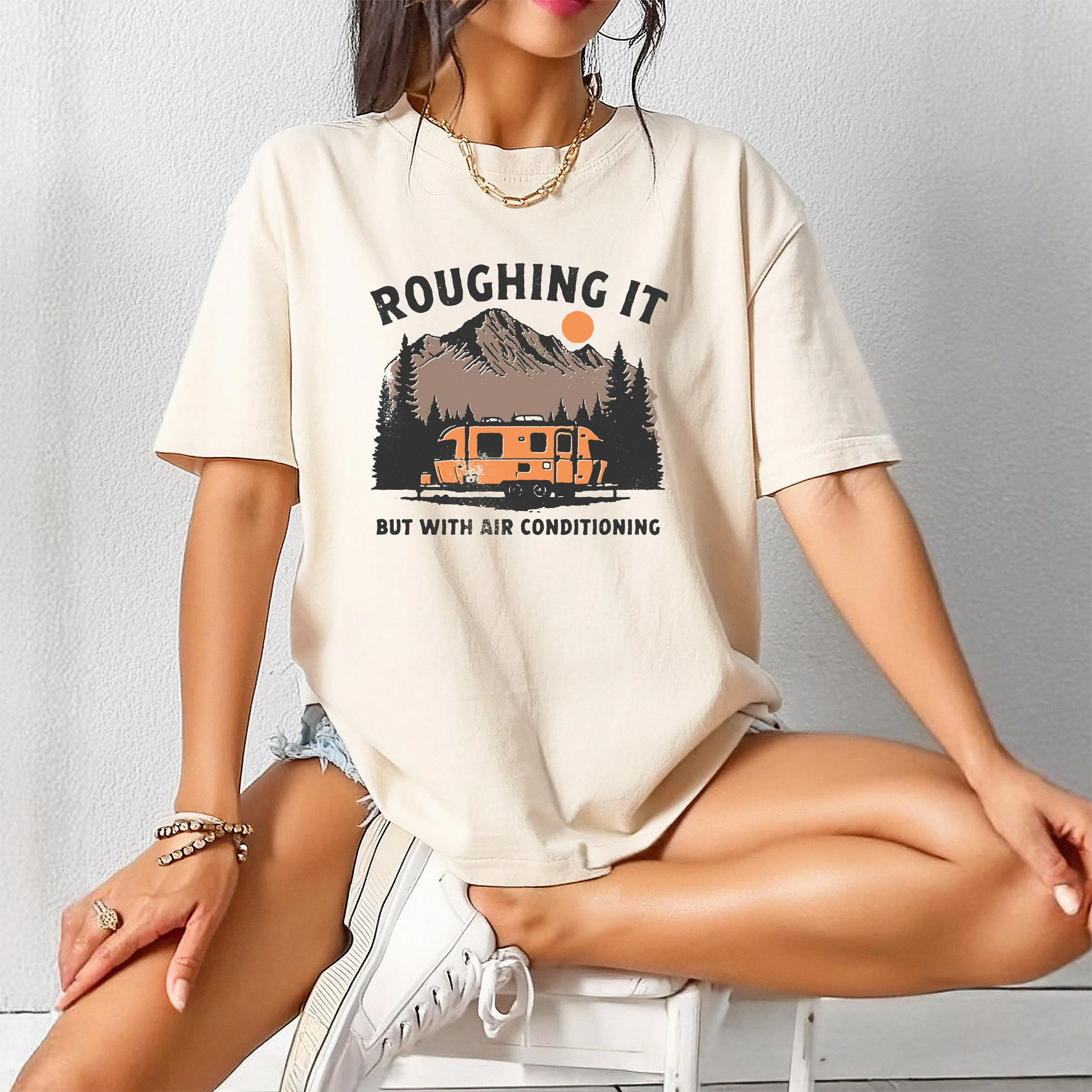 Roughing it Camping Hiking Comfort Colors T Shirt