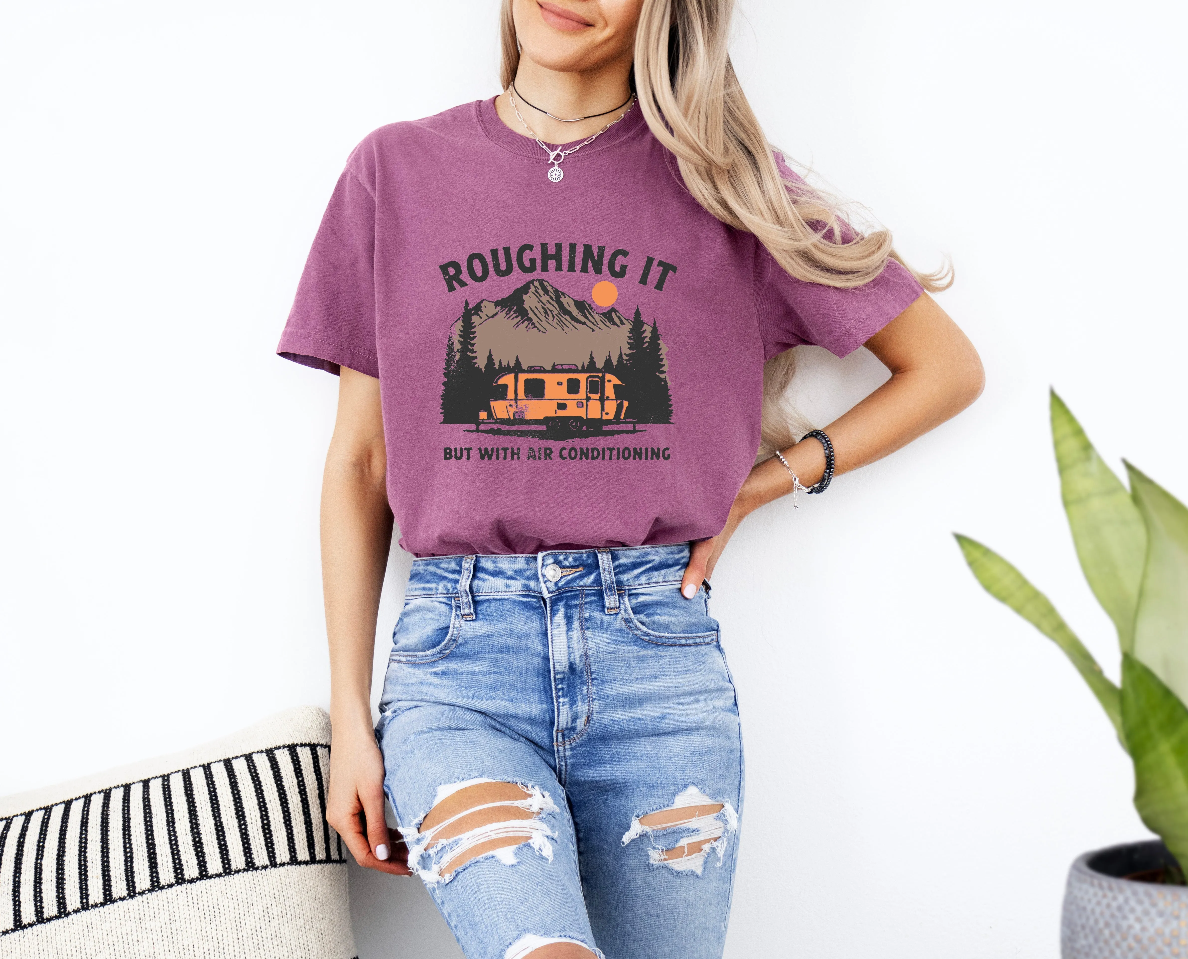 Roughing it Camping Hiking Comfort Colors T Shirt