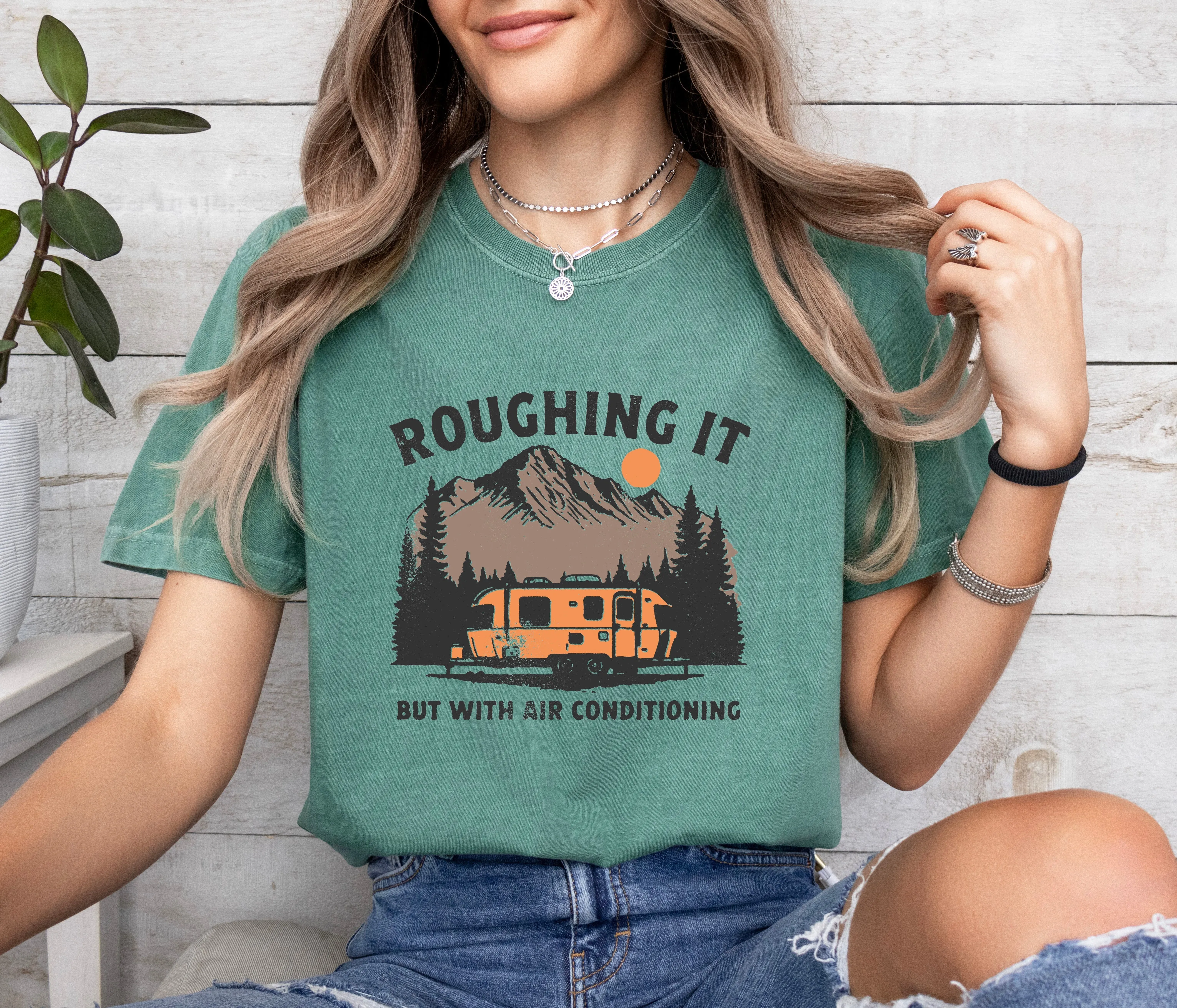 Roughing it Camping Hiking Comfort Colors T Shirt