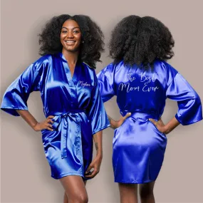 Royal Blue Personalized Bridesmaid Robes, Custom Womens & Girls Robes for All Occasions, Bachelorette Party Robes, Quinceanera Robes, Birthday Robes