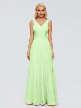 Sage Green Bridesmaids Dresses Ryleigh Flowy Chiffon Bridesmaid Dresses With Bow