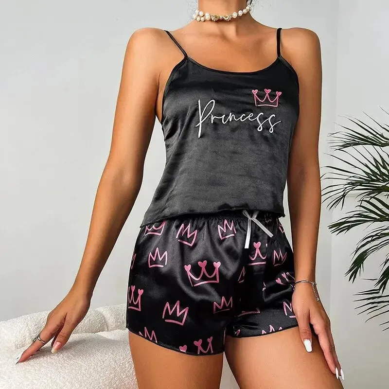 Satin Cami Top & Shorts Sleepwear Set