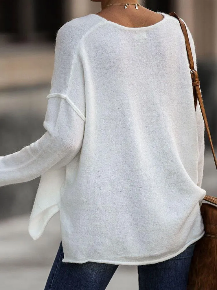 Stunncal Loose Irregular Soft Sweater