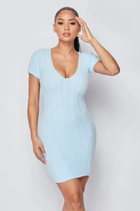 Super Soft Scoop Neck Ribbed Dress