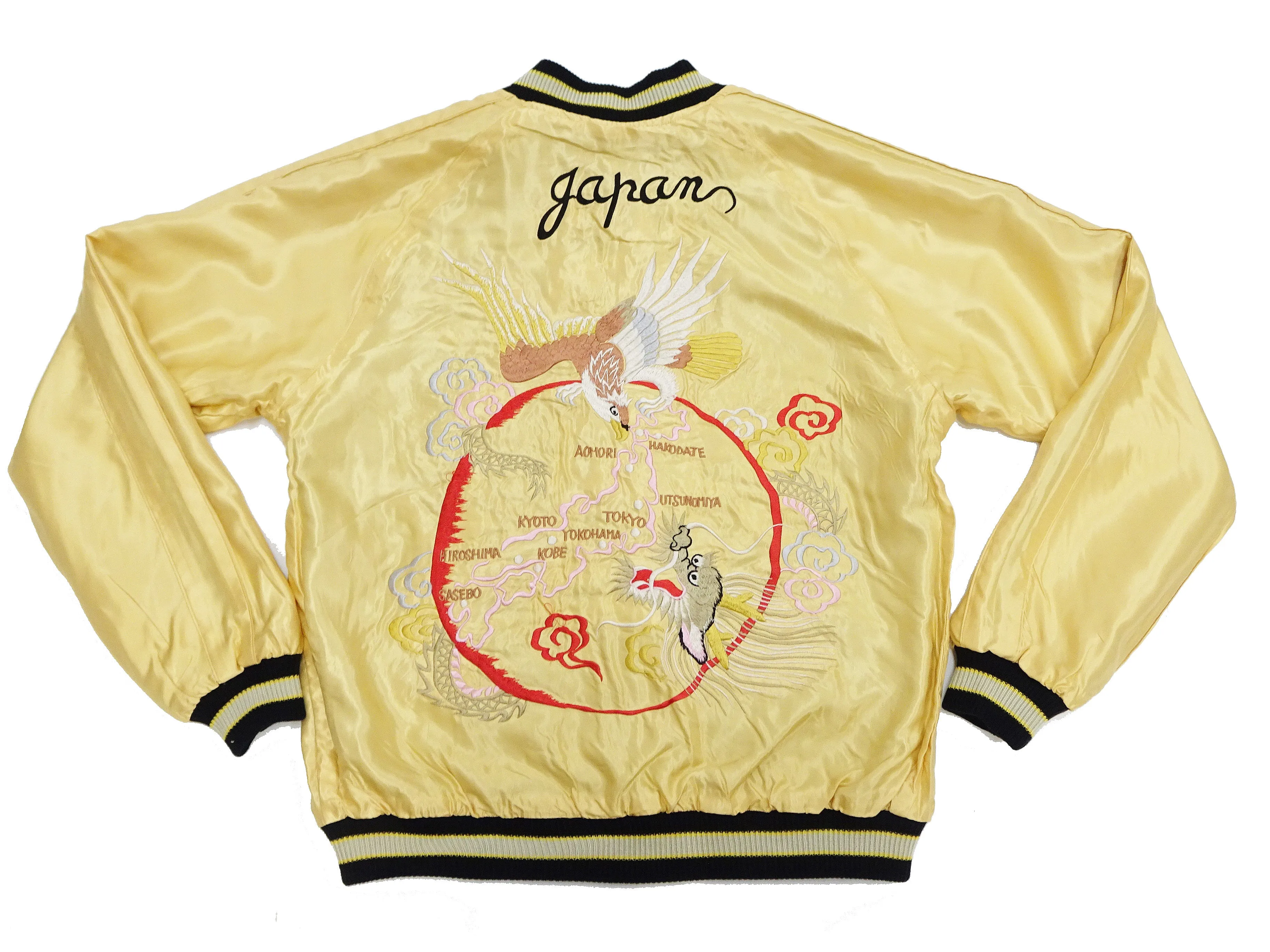 Tailor Toyo Sukajan TT15682 Men's Japanese Souvenir Jacket Roaring Tiger x Japan Map Embroidery TT15682-145