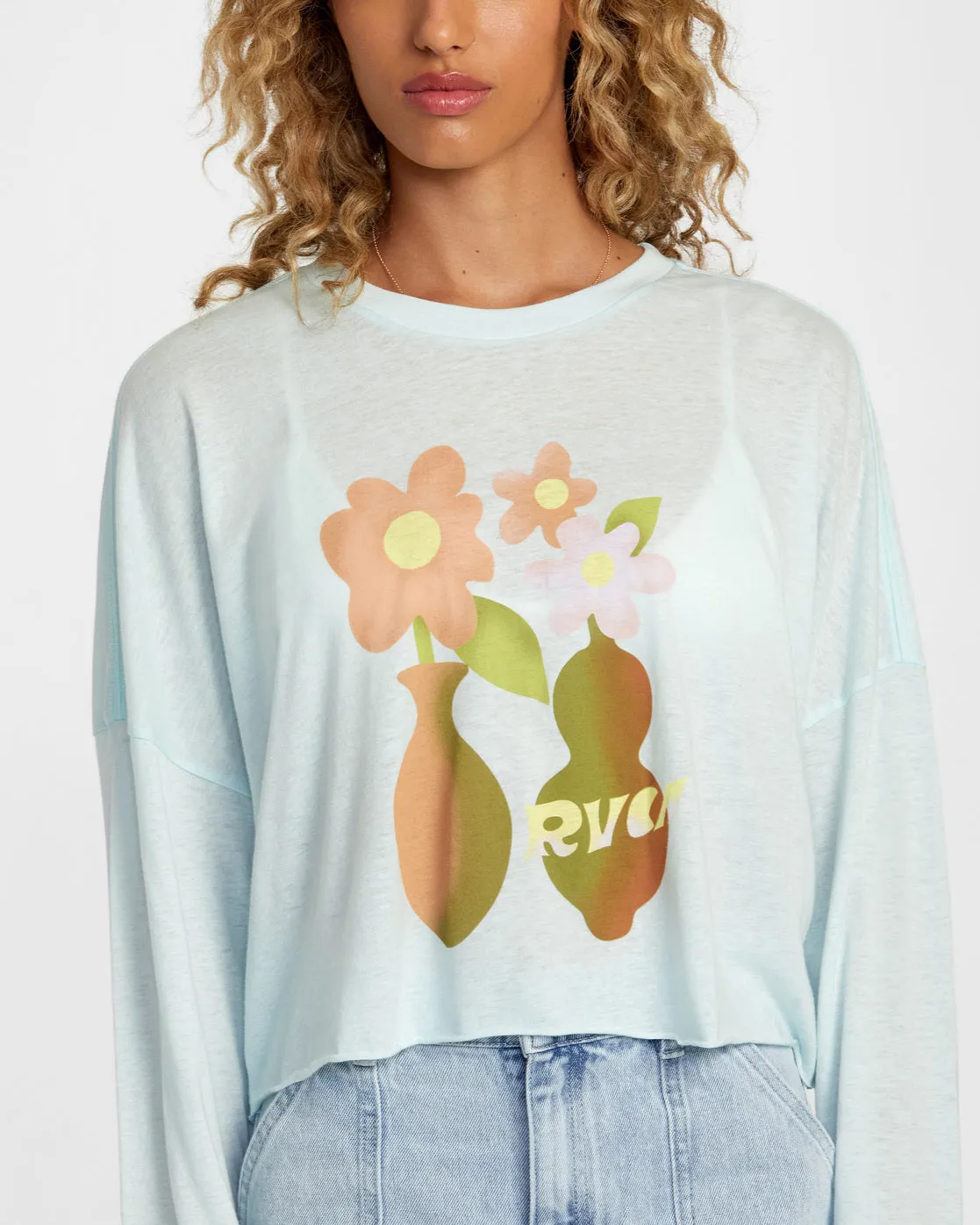 Vase Long Sleeve Tee - Sky Blue