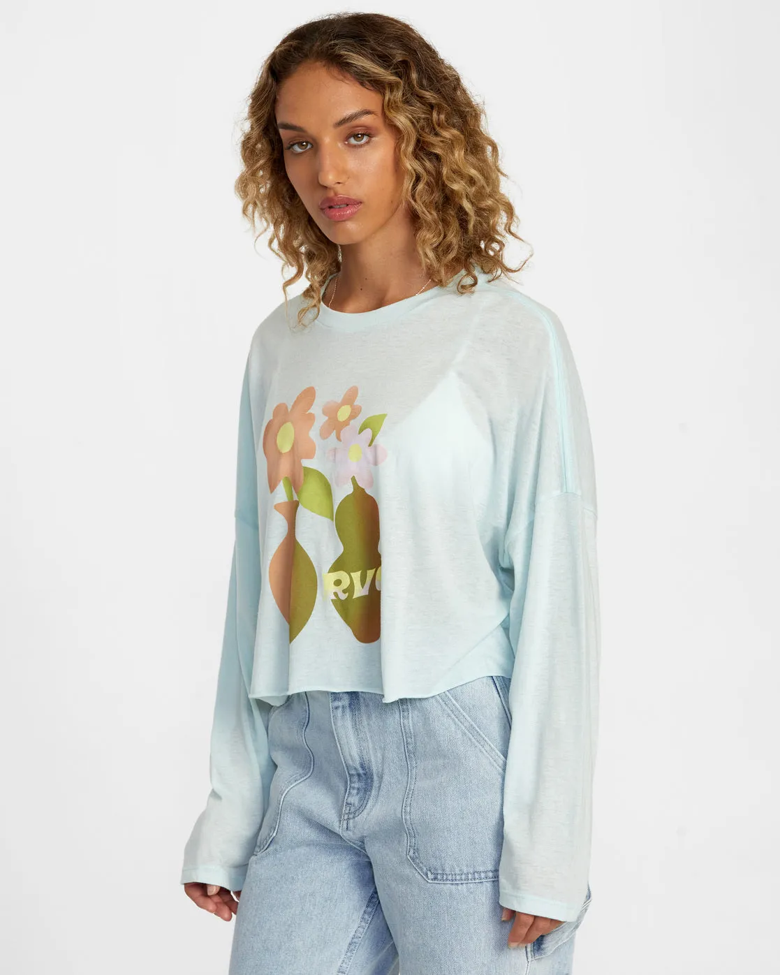 Vase Long Sleeve Tee - Sky Blue