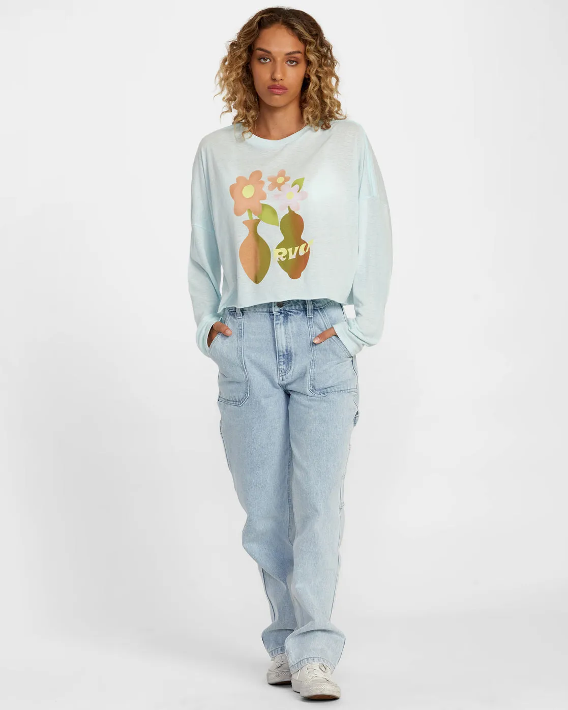 Vase Long Sleeve Tee - Sky Blue